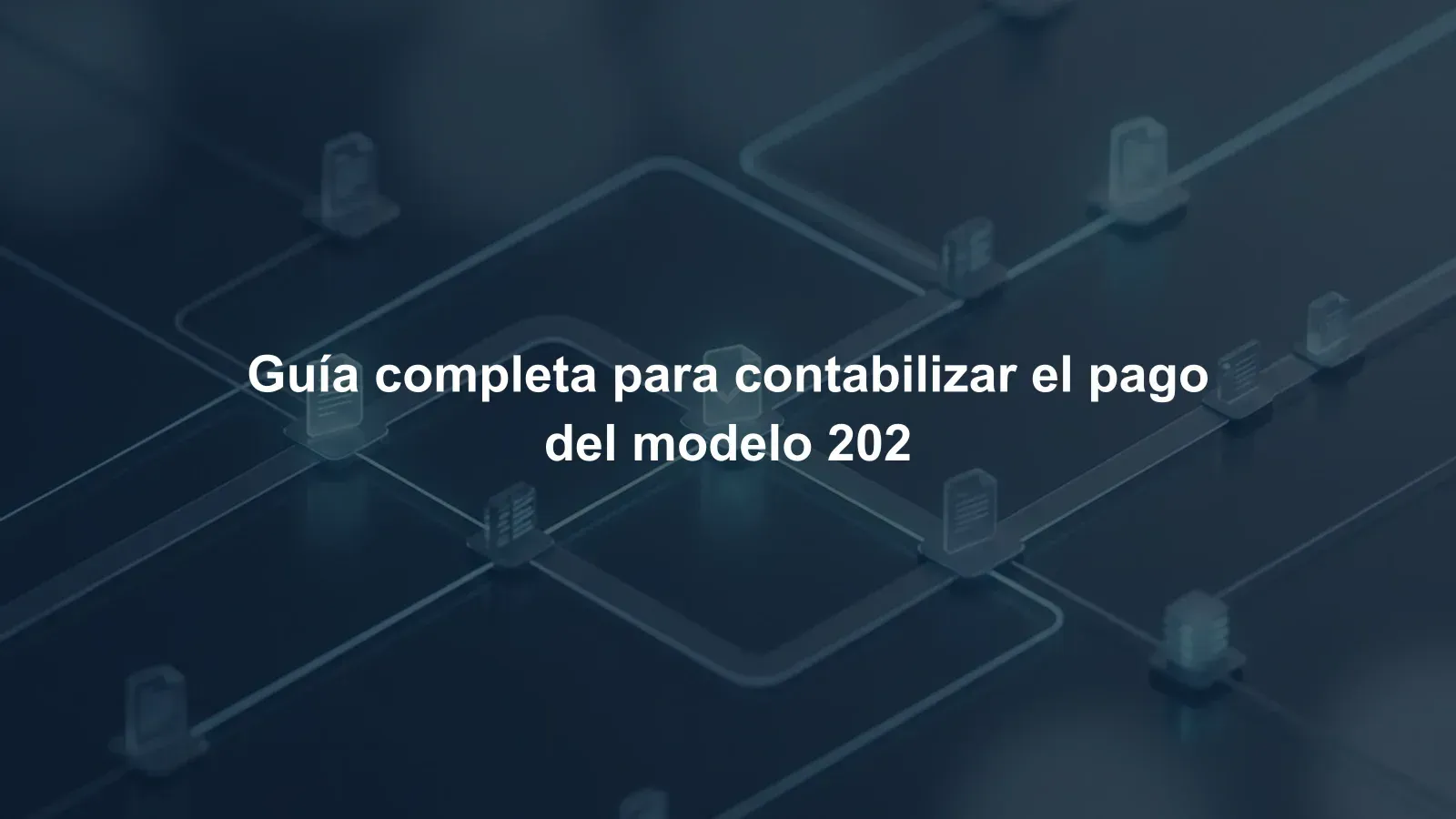 Guía completa para contabilizar el pago del modelo 202