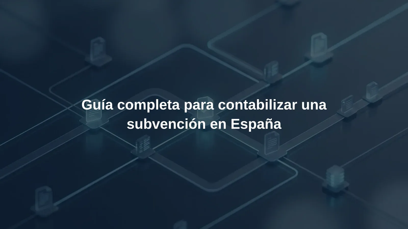 Guía completa para contabilizar una subvención en España